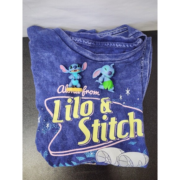 Lilo + Stitch Lot Figurines + Women's Size Medium Shirt Top Disney - Picture 1 of 4